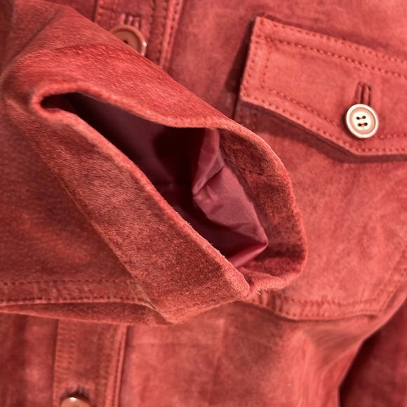 Classic Nygard suede leather jacket size medium lovely earthy rose shade - Picture 8 of 17